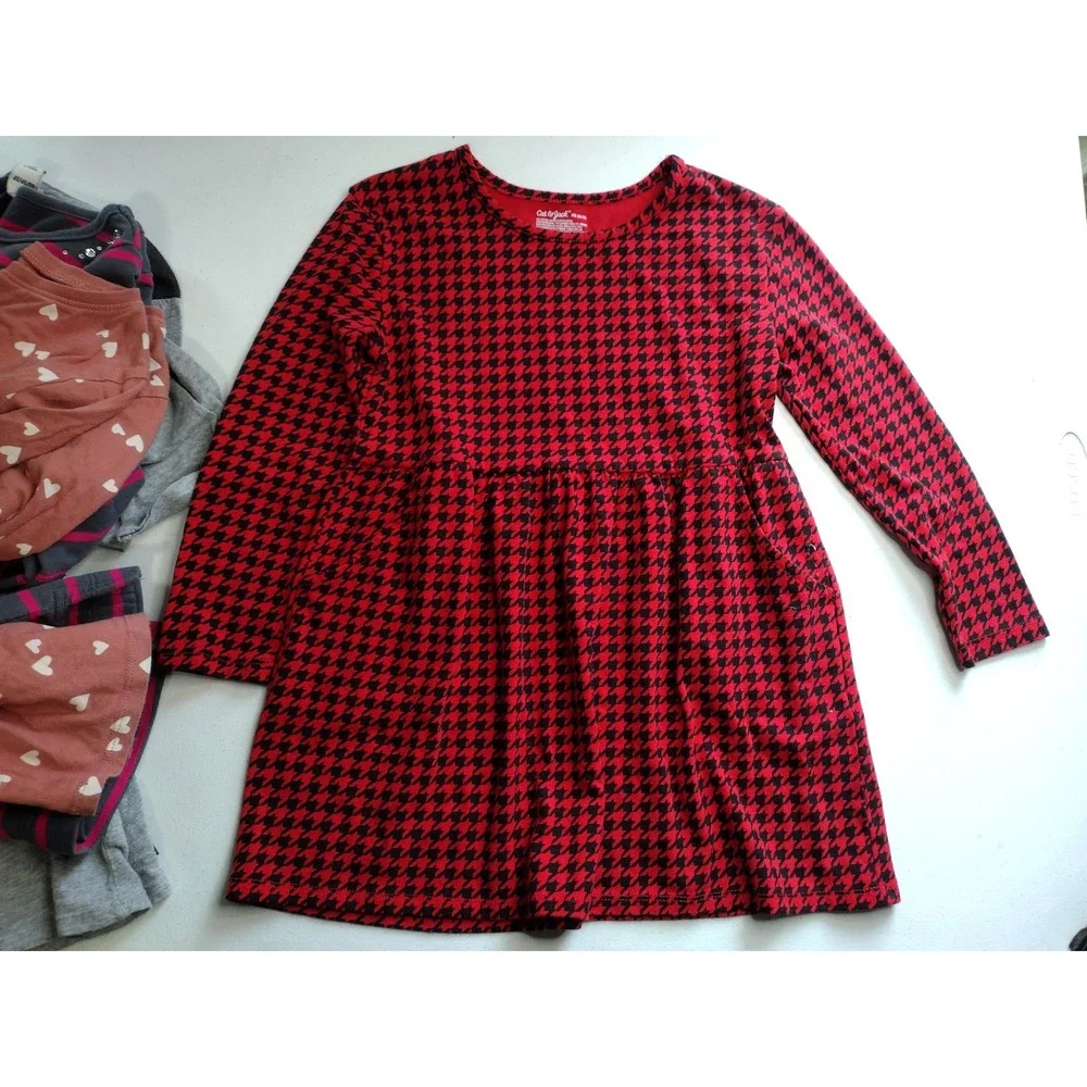 Lot 5 Girls Long Sleeve‎ Dresses Size 5T Floral Heart